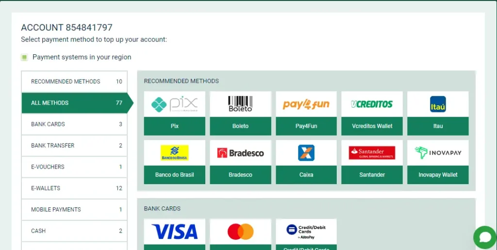 Deposit Methods